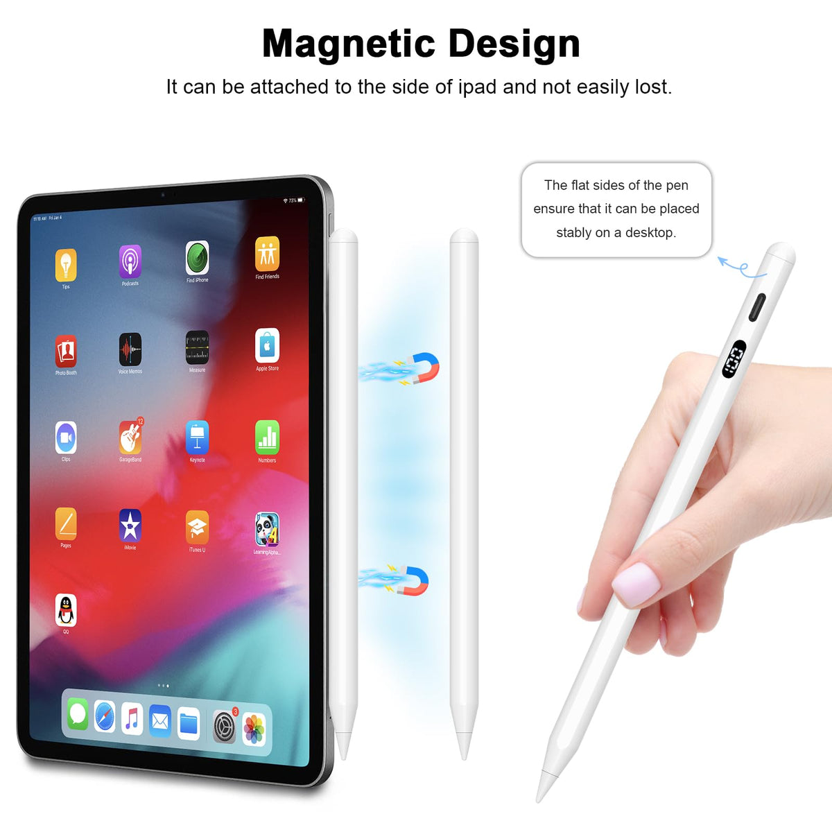 2nd Generation Stylus Pen with Palm Rejection & Tilt Sensitivity C714736