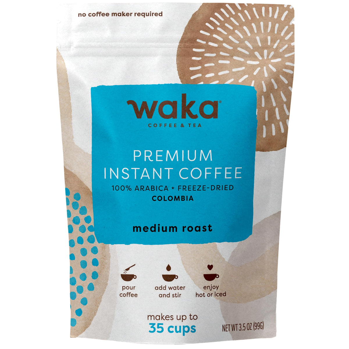Instant Coffee Colombian Medium Roast Freeze Dried 3.5 oz L88838
