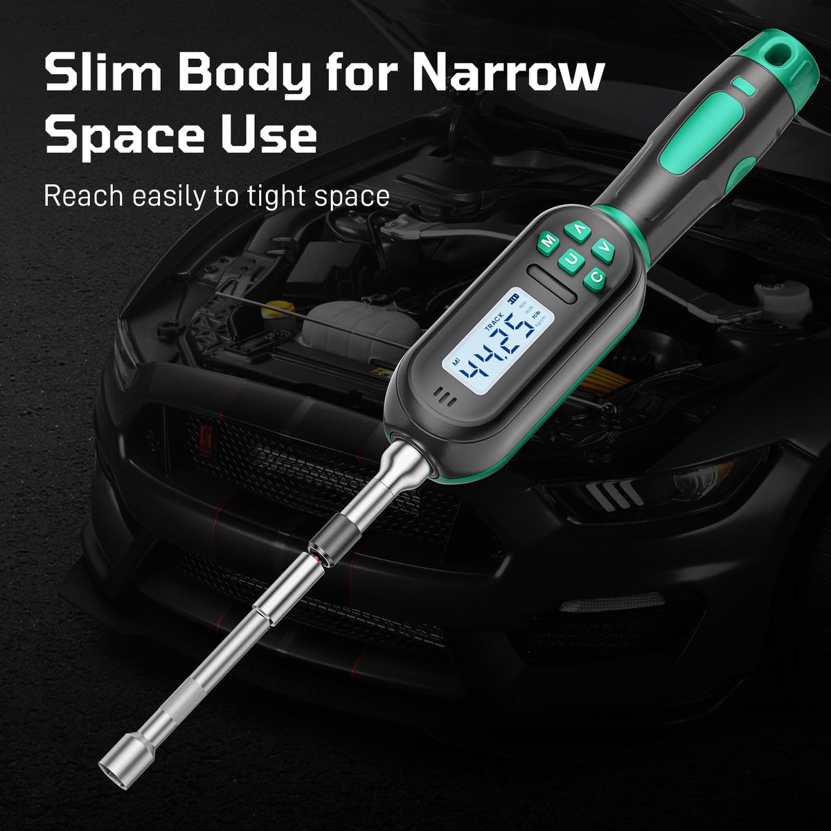 Digital Torque Screwdriver Set, 1/4″ Drive, 19 Bits, 5 Short Sockets C451