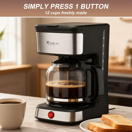 12-Cup Drip Coffee Maker with Glass Carafe P3459