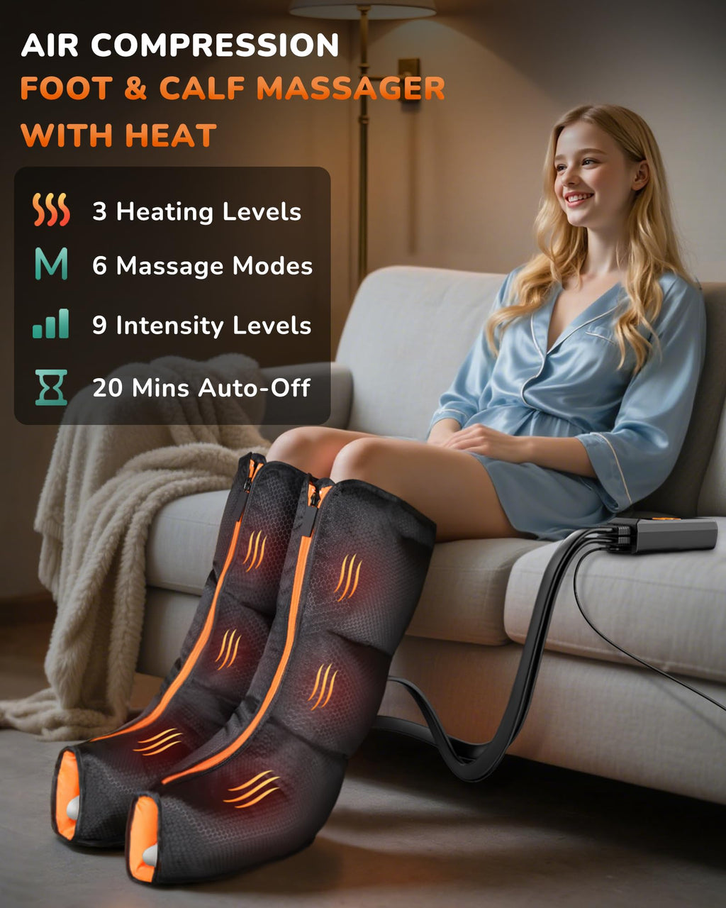 Air Compression Leg Massager with Heat B170309