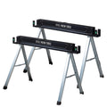 Folding Heavy Duty Metal Sawhorse 2 Pack with 2x4 Support Bracket E301