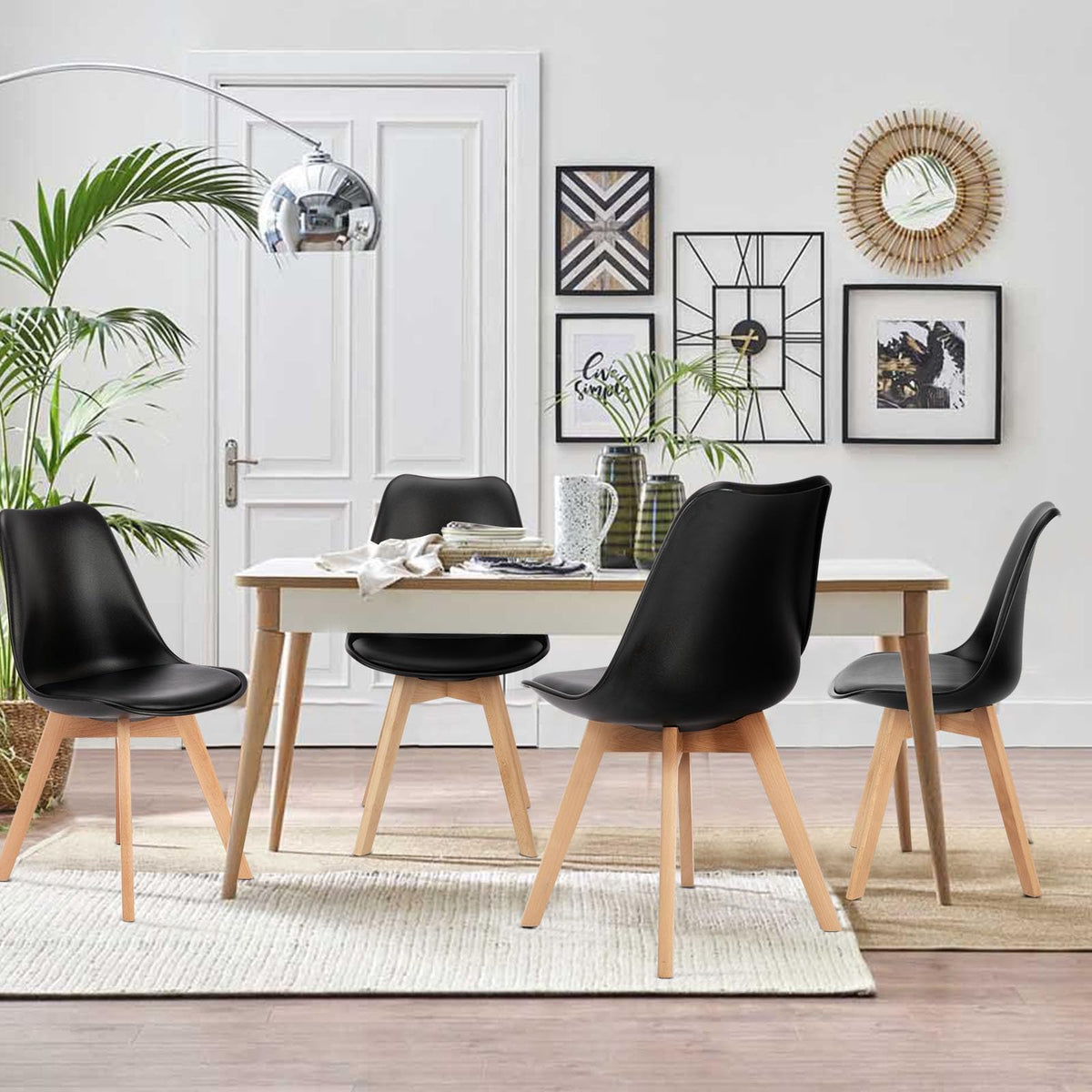Dining Chairs Set of 4 PU Leather O988381