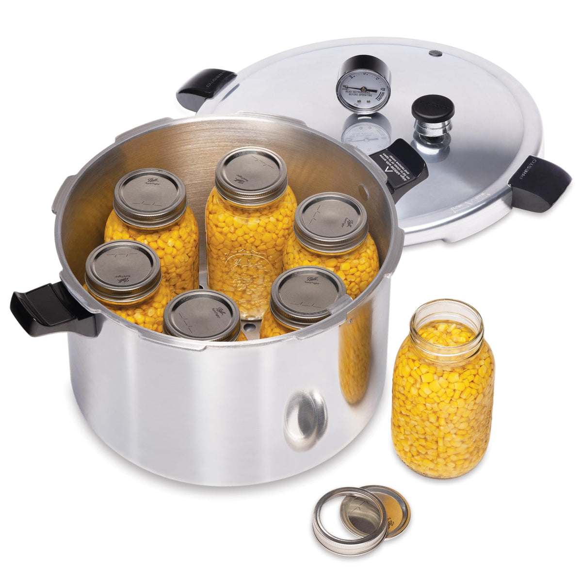 16-Quart Aluminum Pressure Canner and Cooker F62996