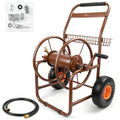 Garden Hose Reel Cart, Heavy Duty Metal with 2 Wheels, Holds 230ft 5/8" W1831