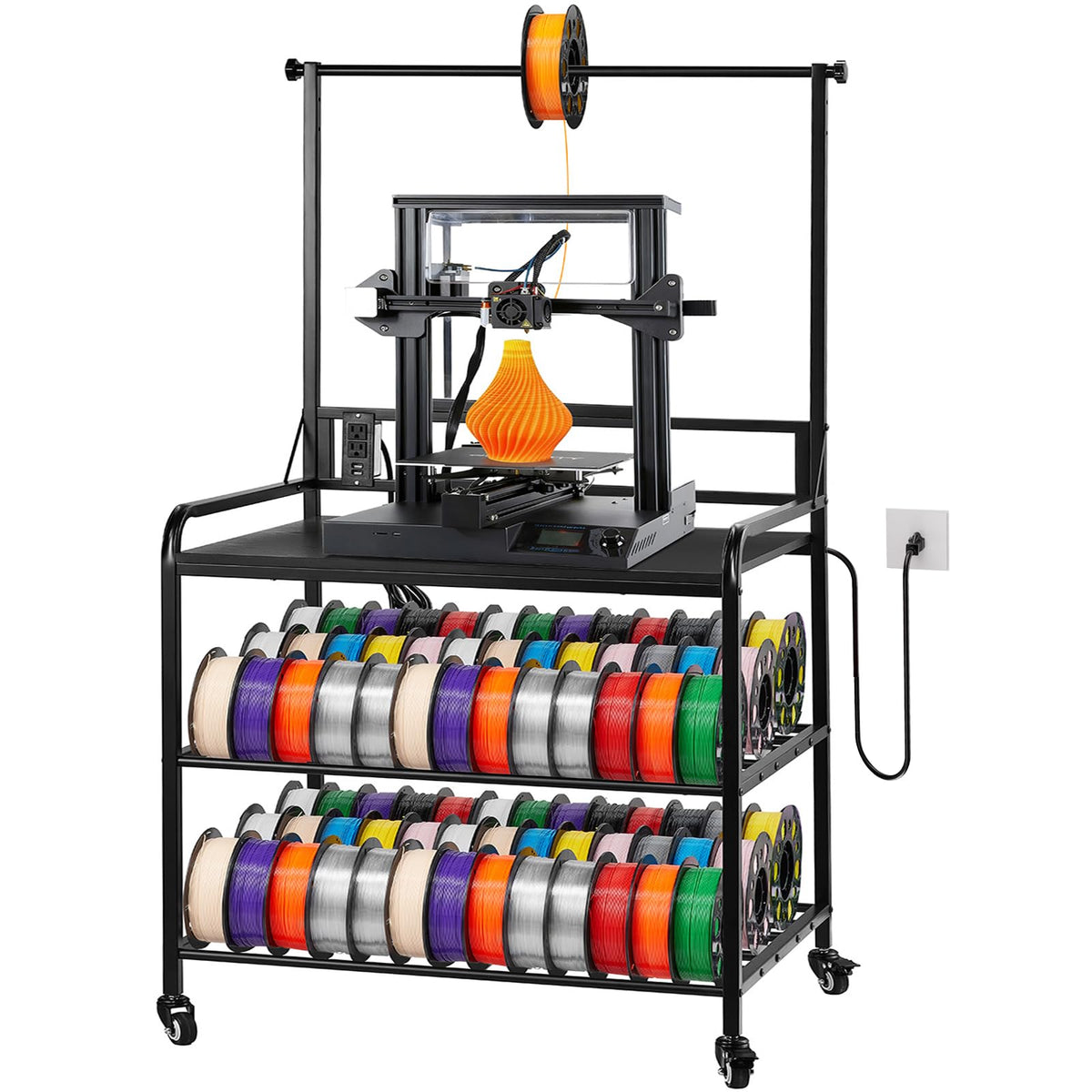 3-Tier Filament Storage Rack with Wheels W29301