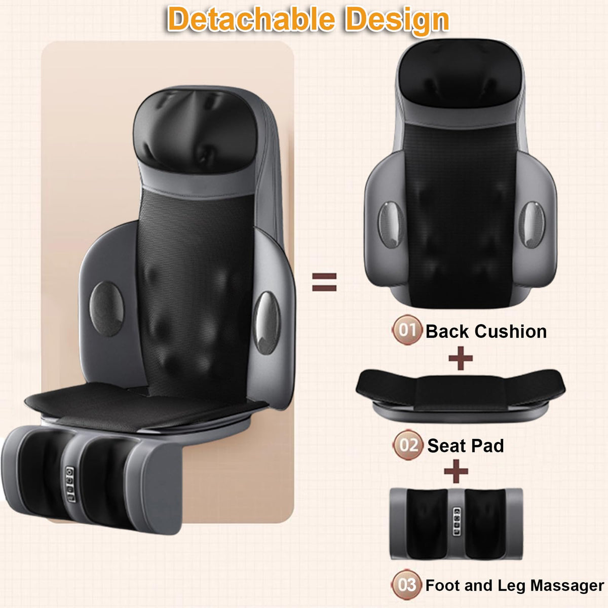 Shiatsu Back Massager with Heat H76863
