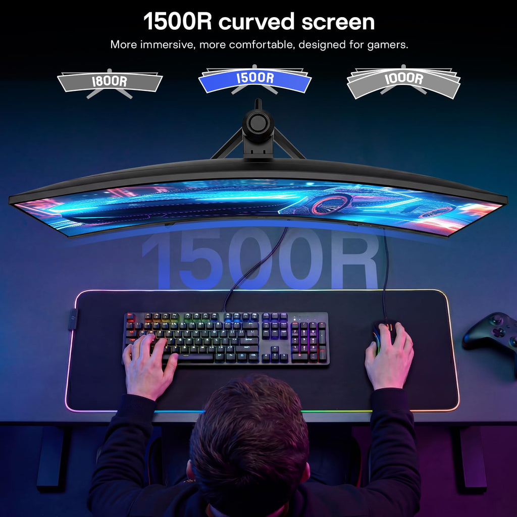 34 Inch 240Hz Ultrawide Curved Gaming Monitor WQHD 1500R HDR400 S828