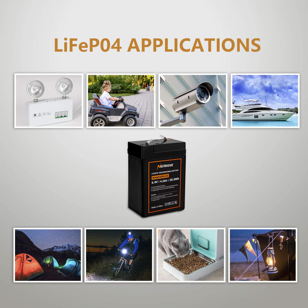 6V 4.5Ah LiFePO4 Battery 2 Pack V989
