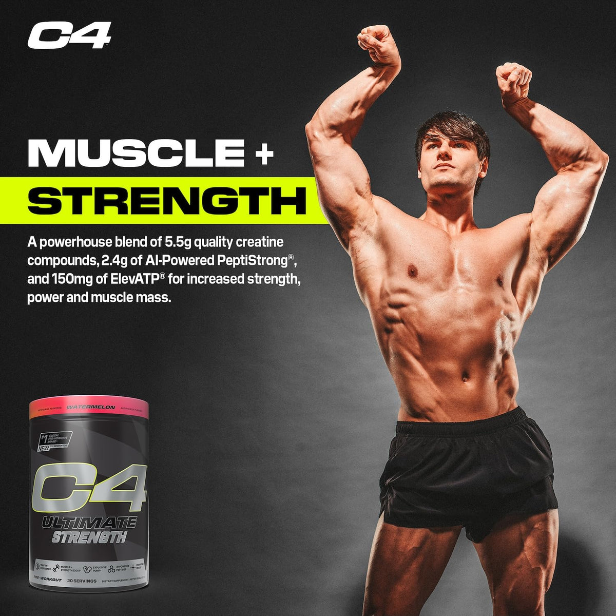 Watermelon Pre Workout Powder 20 Servings N41811