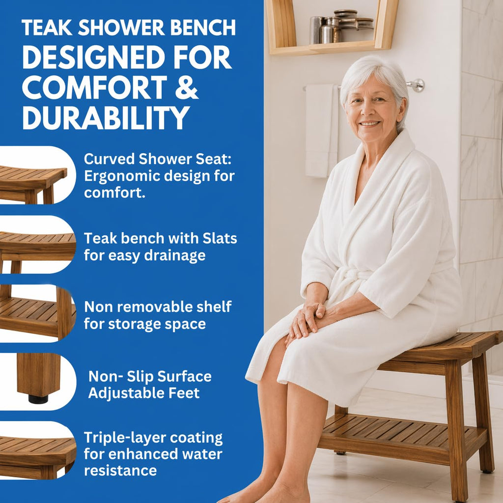 30-Inch Teak Shower Bench I46441