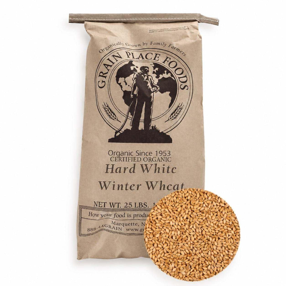 Organic Hard Winter White Wheat 25 lb Bag L536