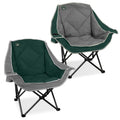 2 Pack Oversized Padded Folding Camping Chair with Cup Holder U935
