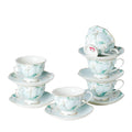 6oz Porcelain Tea Cup & Saucer Set of 6 C1333