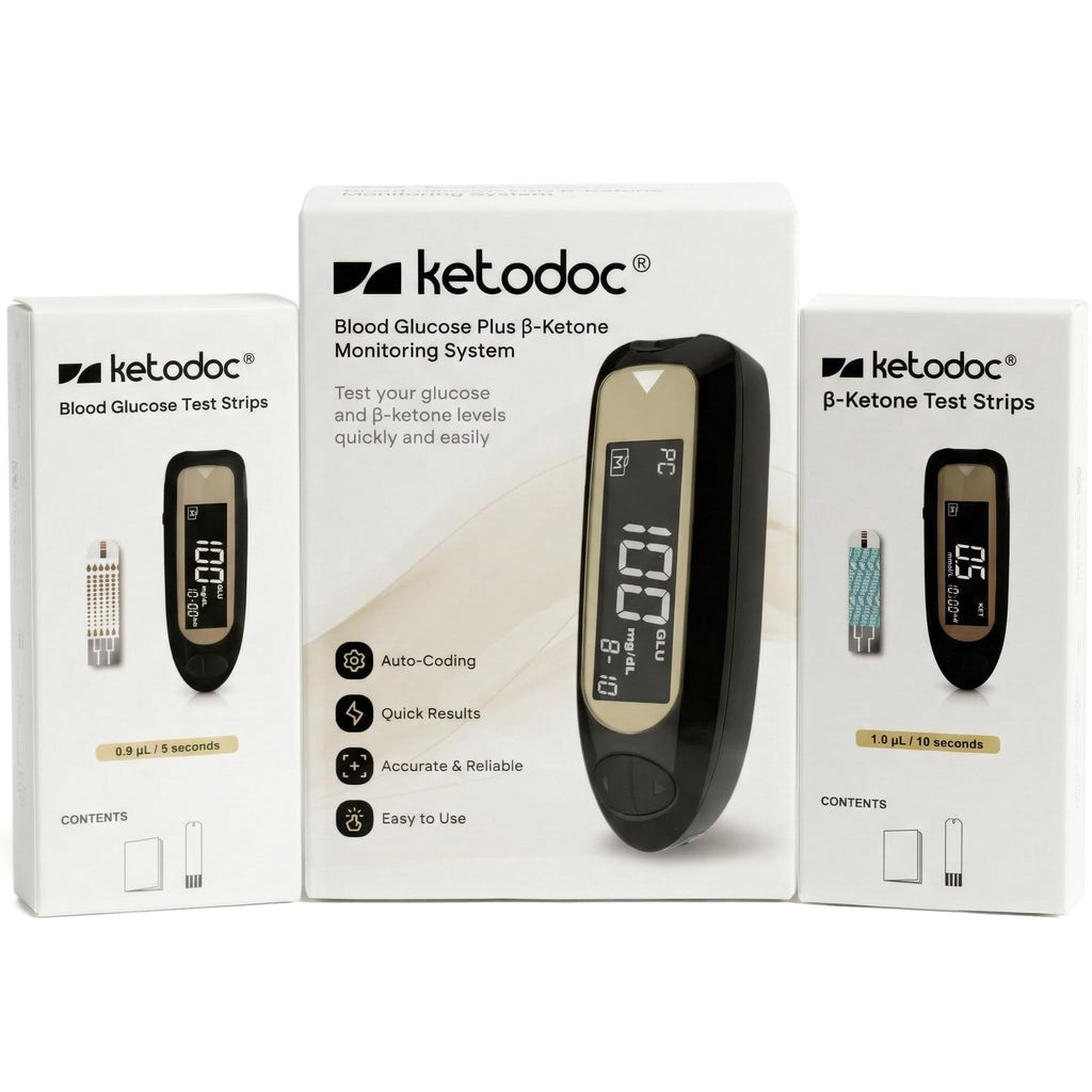 ß-Ketone Testing Kit + 40 Keto Strips + 40 GLU Strips E31878