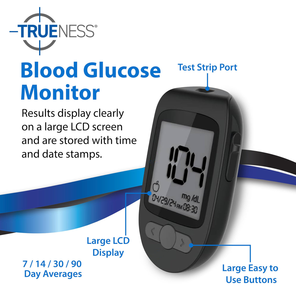 Blood Glucose Meter Kit with Testing Supplies D820