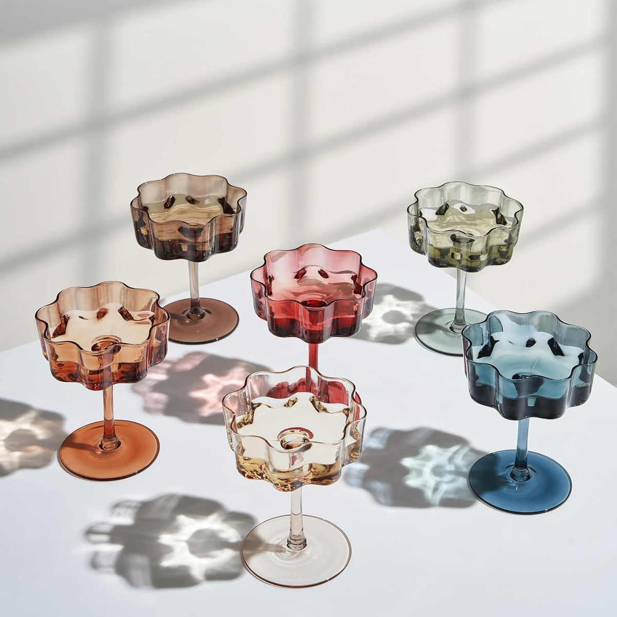 Scalloped Glass Coupes 7oz 6 Set R3834