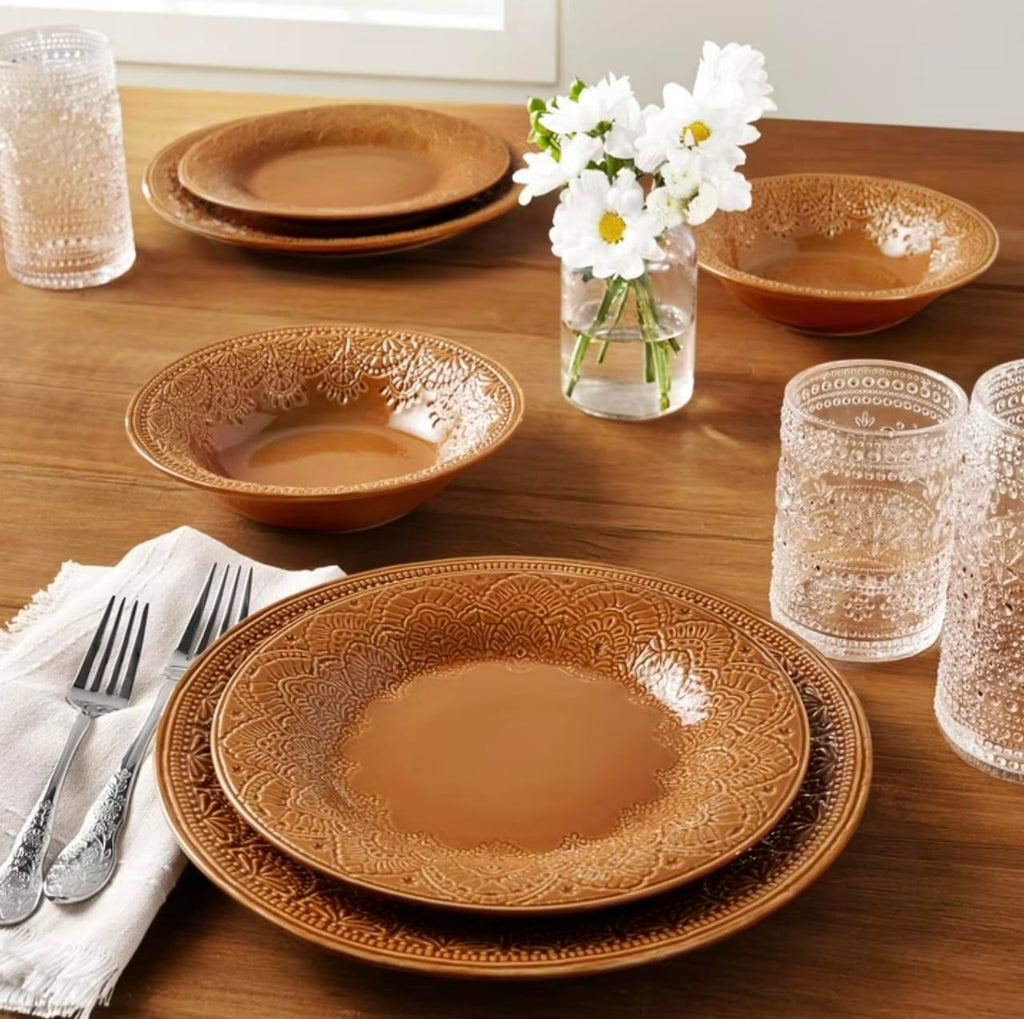 12-Piece Ceramic Dinnerware Set W2238