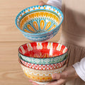 Bohemian Ceramic Cereal/Soup Bowls Set of 4 H4603
