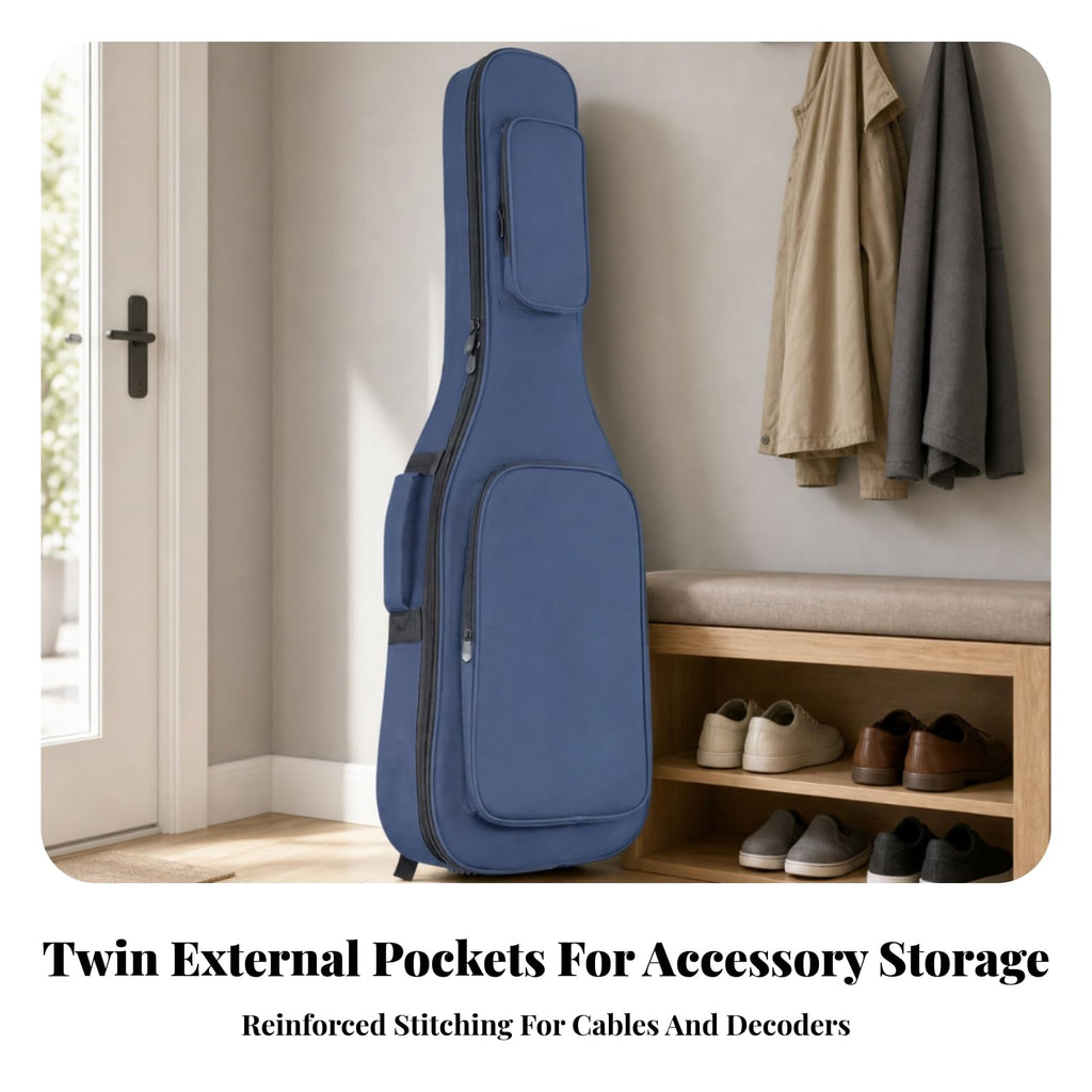 Electric Guitar Carrier Case with 15mm Padding Oxford Cloth Gig Bag O386