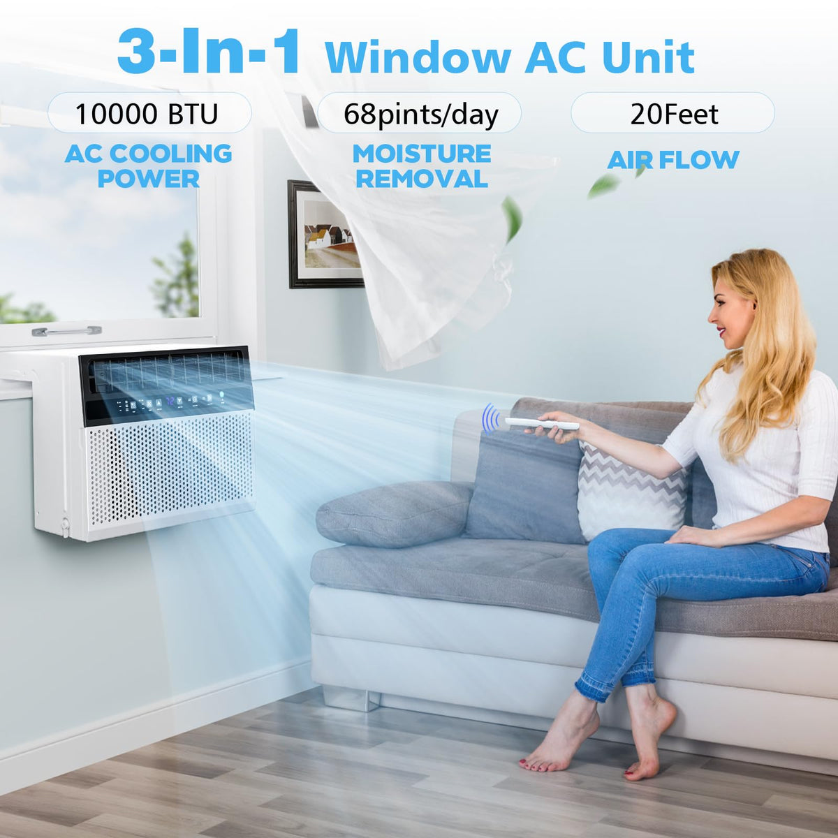 10000 BTU U-Shaped Window Air Conditioner X1259