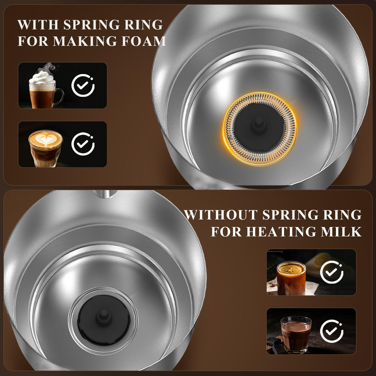 4-in-1 Electric Milk Frother and Steamer with Stainless Steel Jug W95851