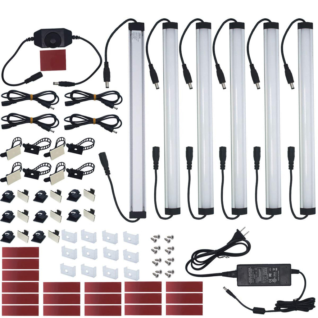 Under Cabinet LED Lighting Kit, 6 PCS 12 Inches Light Bars, Daylight White A16928