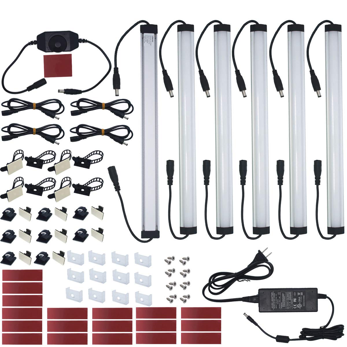 Under Cabinet LED Lighting Kit, 6 PCS 12 Inches Light Bars, Daylight White A16928