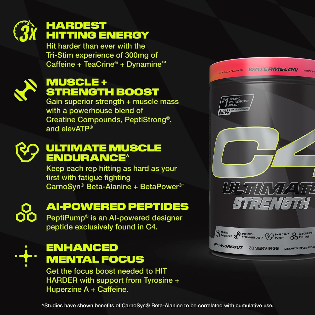 Watermelon Pre Workout Powder 20 Servings N41811