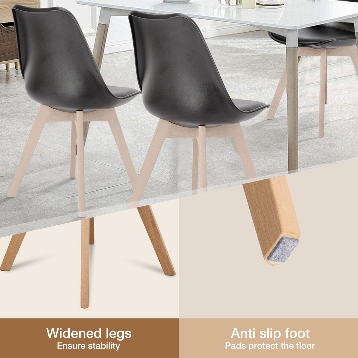 Dining Chairs Set of 4 PU Leather O988381