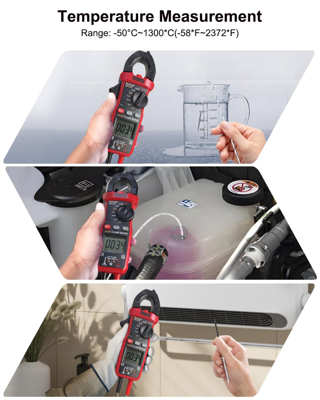Digital Clamp Meter TRMS 6000 Counts C9690