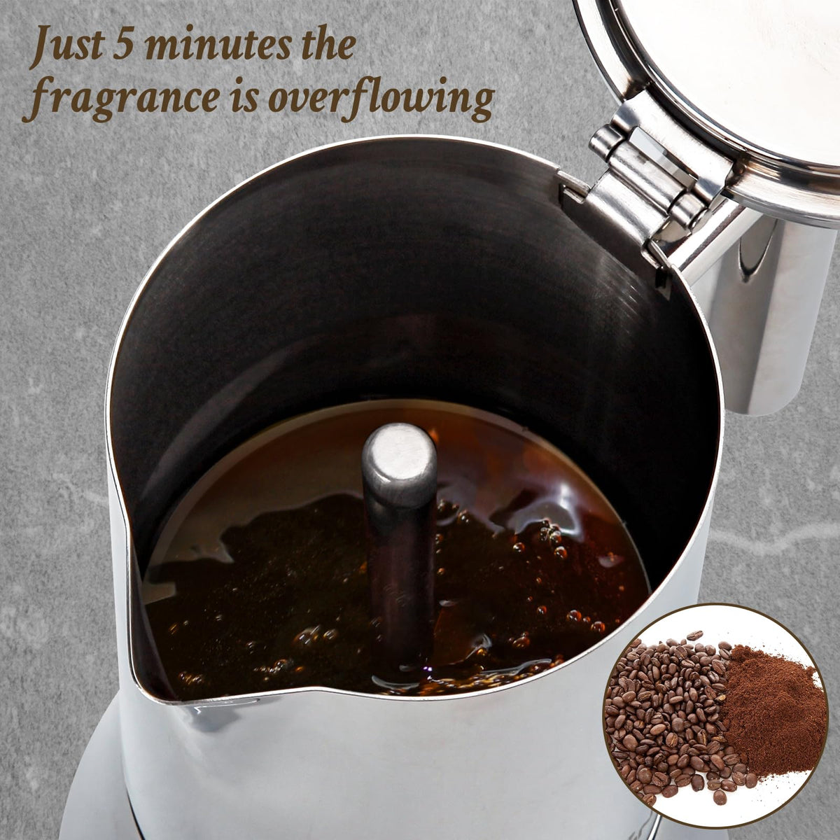 6 Cup Stainless Steel Stovetop Espresso Maker N87847