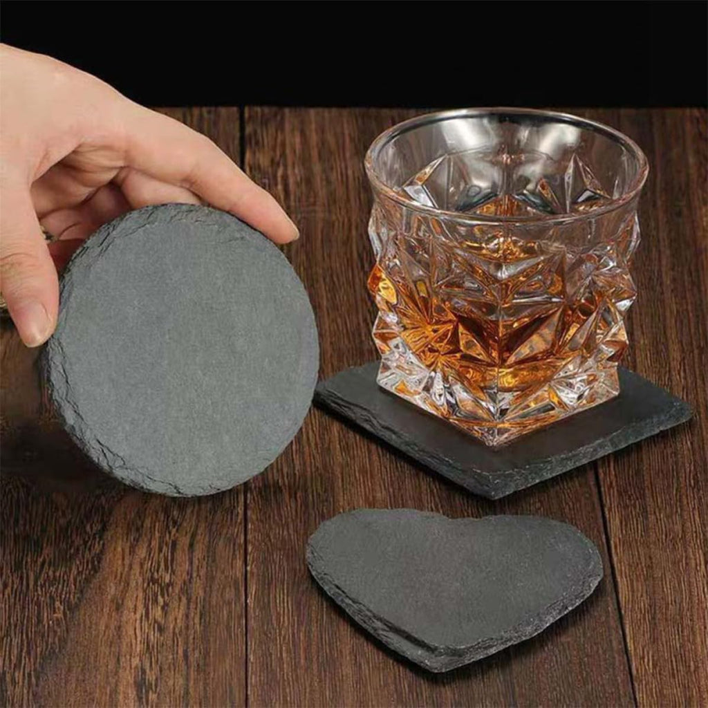 12 Pc Natural Stone Square Drink Coasters A471551