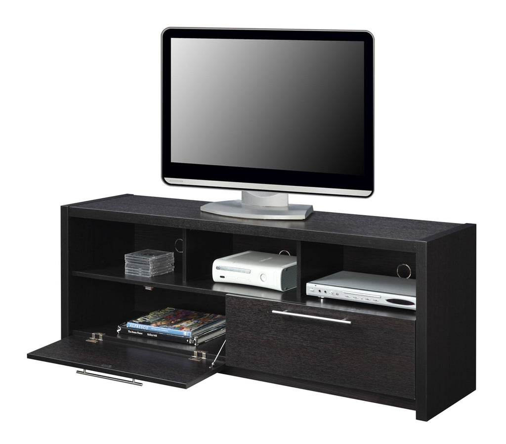 Espresso TV Stand with Storage Cabinets & Shelves T823553