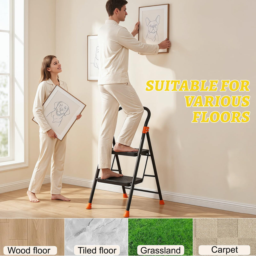 Heavy Duty 2 Step Ladder with Safety Lock Z329