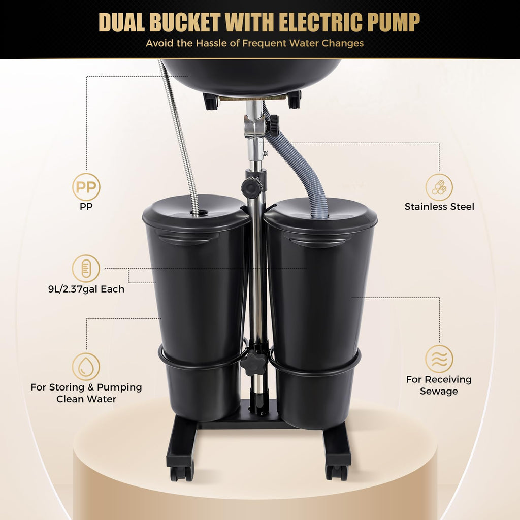 Portable Shampoo Bowl with Adjustable Height S83827