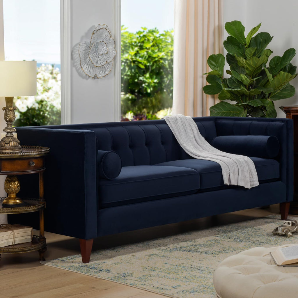 84" Tufted Velvet Sofa S7656