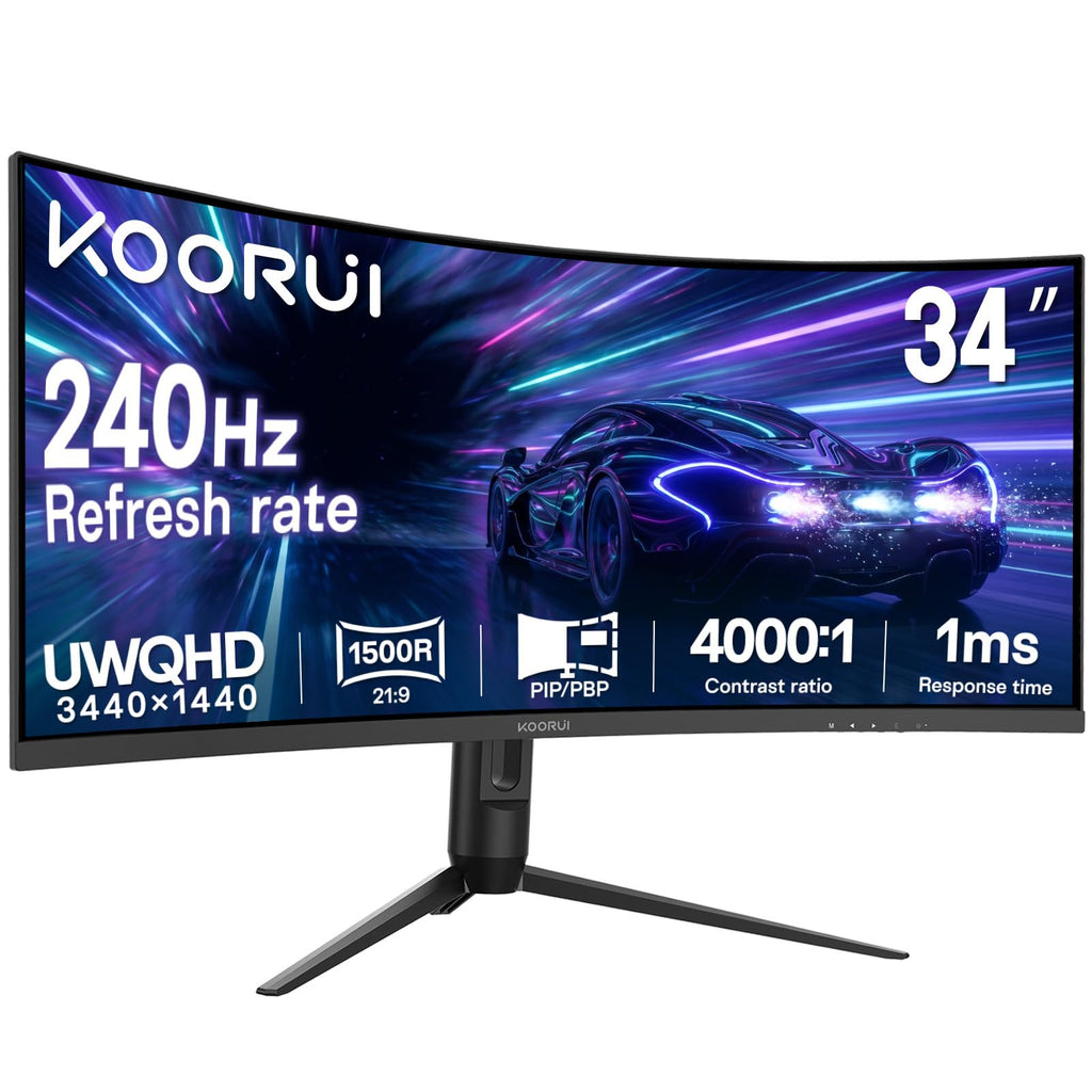 34 Inch 240Hz Ultrawide Curved Gaming Monitor WQHD 1500R HDR400 S828