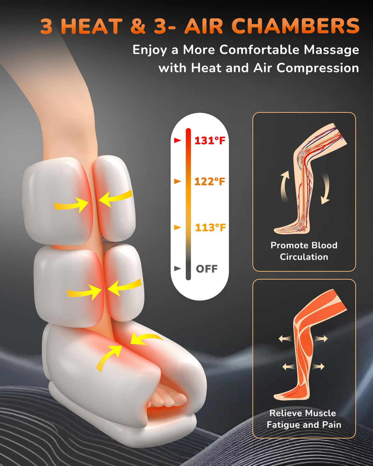 Air Compression Leg Massager with Heat B170309