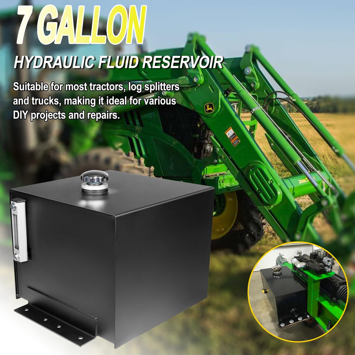 7 Gallon Hydraulic Fluid Reservoir Oil Tank N9300