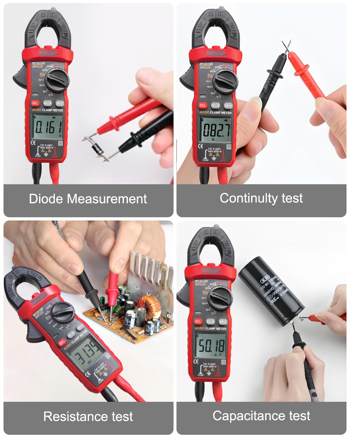 Digital Clamp Meter TRMS 6000 Counts C9690