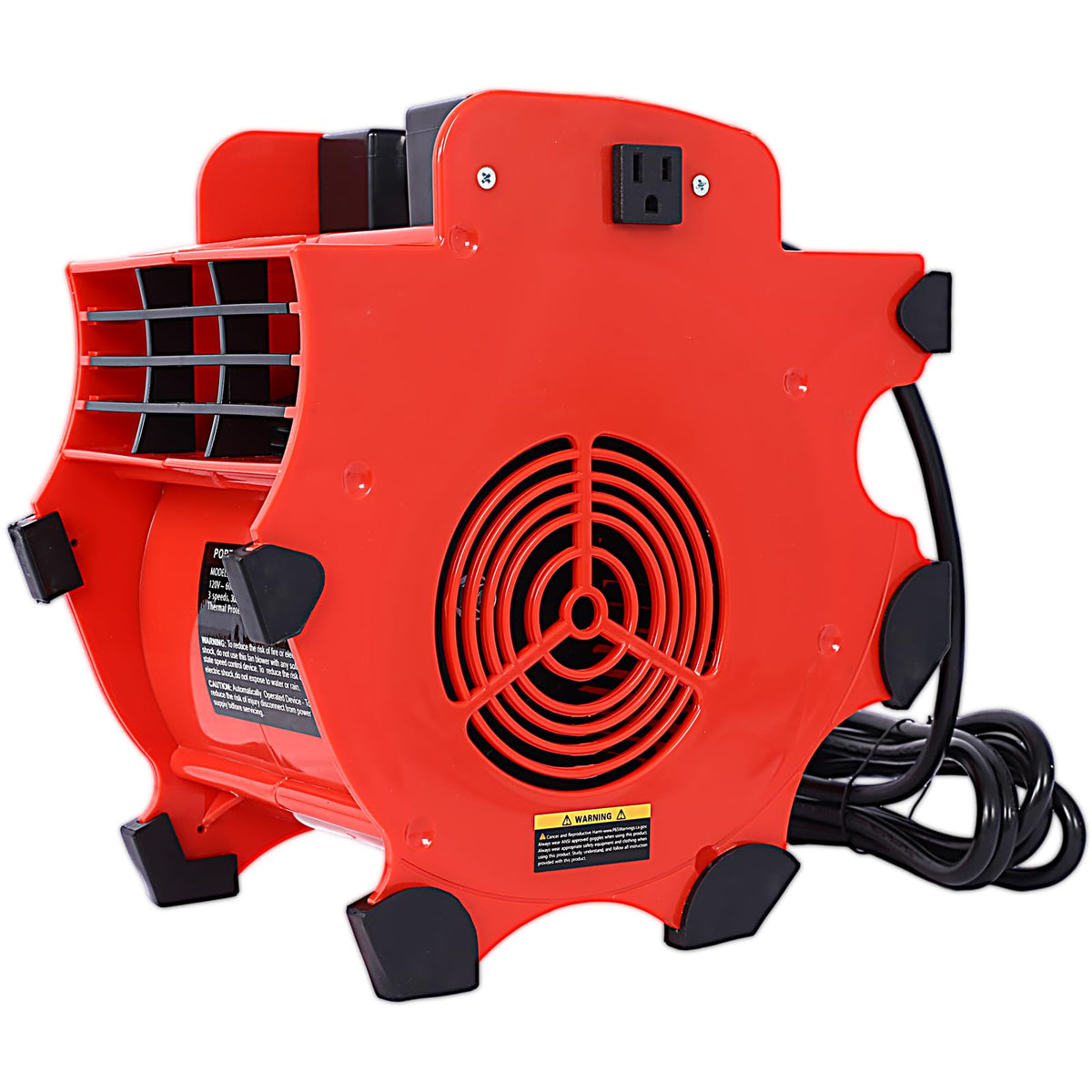 Heavy-Duty Portable Air Mover with Handle Red K406