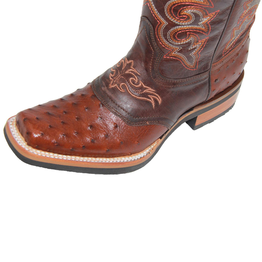 Cowhide Leather Square Toe Western Cowboy Boots B779077