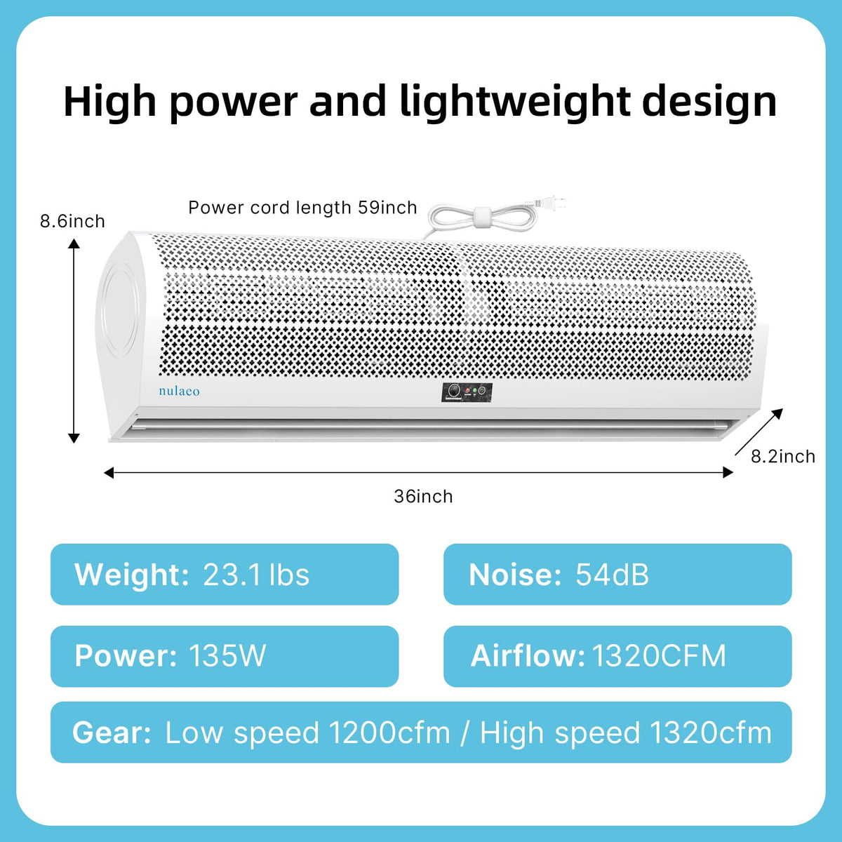 36'' Wall-Mounted Air Curtain V95217