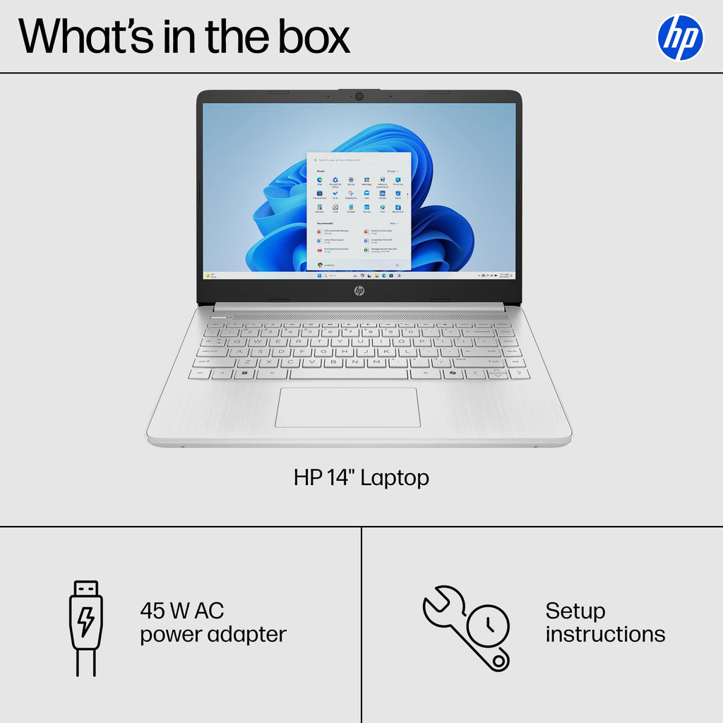 14 inch Laptop, Intel Celeron N4500, 4 GB RAM, 64 GB eMMC, Natural Silver L2273