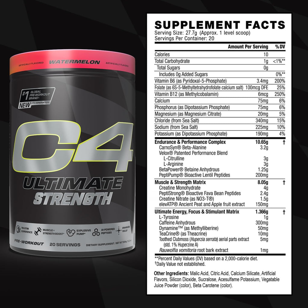 Watermelon Pre Workout Powder 20 Servings N41811