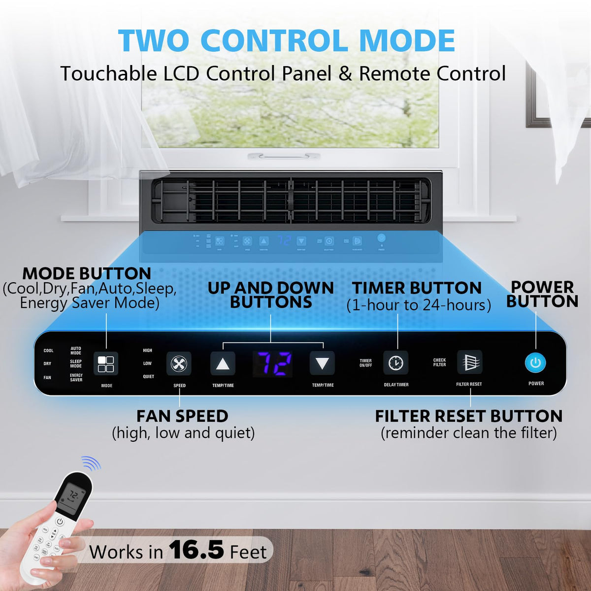 10000 BTU U-Shaped Window Air Conditioner X1259