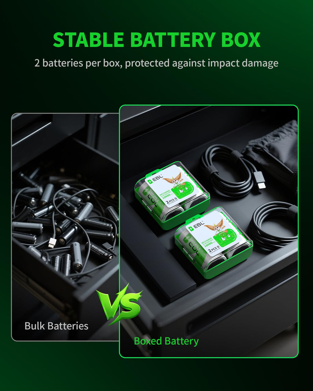 8 Pack 10000mAh Ni-MH D Rechargeable Batteries G366220