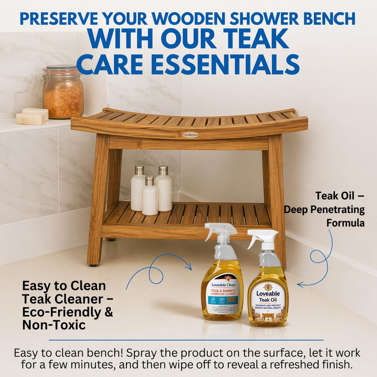 30-Inch Teak Shower Bench I46441