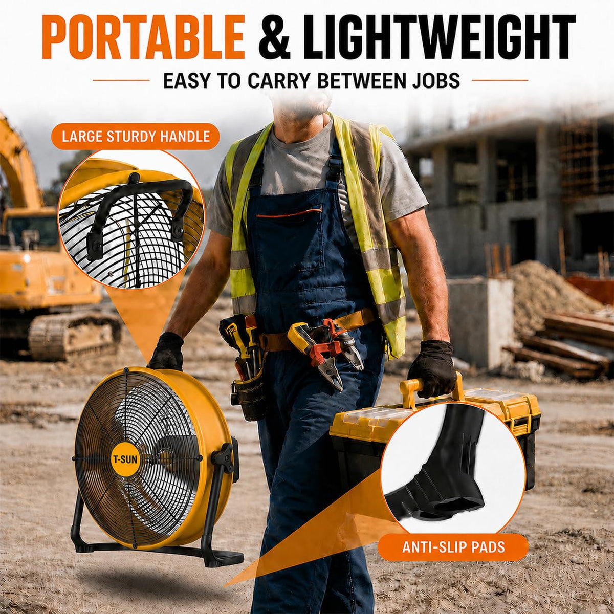 16" Cordless Battery Powered Fan G20001
